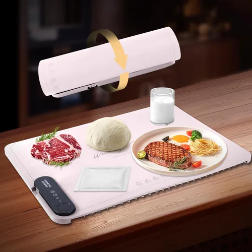 Miniatura 8 de Tapete de calentamiento de alimentos de 24 x 16 pulgadas para calefacción de superficie para fiestas de alimentos, bufé, uso diario, bandeja