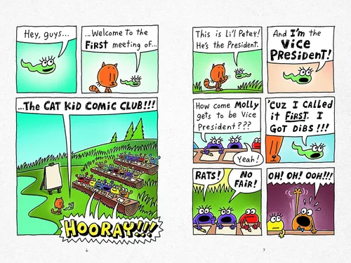 Miniatura 4 de El juego de regalo para niños Cat Kid Comic Club incluye libro de tapa dura de Dav Pilkey, mochila MerryMakers Dog Man's Cat Kid y certificado