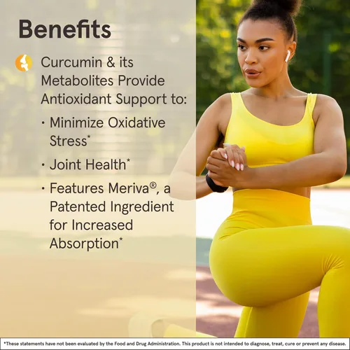 Miniatura 4 de Jarrow Formulas Fitosoma de curcumina 500 mg - Formulado con Meriva - Suplemento de apoyo antioxidante - Salud y apoyo articular - 120 cápsulas