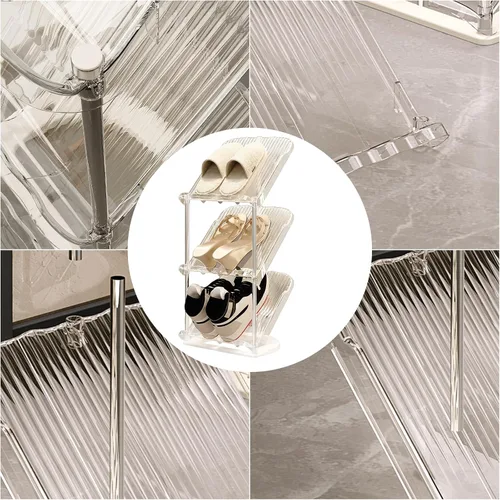 Miniatura 6 de YYW Estante para zapatos estrecho vertical, estante para zapatos para entrada, organizador de almacenamiento de zapatos de esquina para espacios