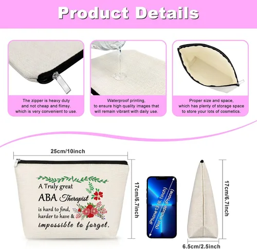 Miniatura 2 de ABA Therapeut, regalo de agradecimiento para terapeuta, bolsa de maquillaje, terapeuta de comportamiento, regalo de agradecimiento para mujeres