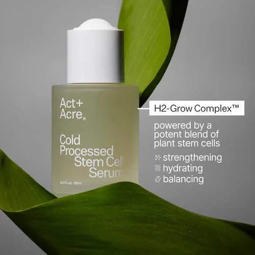 Miniatura 8 de Act+Acre - Suero de cuero cabelludo de células madre procesadas en frío, promueve un cabello más grueso y de aspecto más completo, calma e hidrata