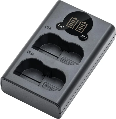 Kimaru Cargador de batería EN-EL15 EN-EL15a EN-EL15b EN-EL15c EN-EL15c MH-25 con indicador LED para Nikon Z5 Z6 Z6II Z7 Z7II D780 D850 D7500 D500