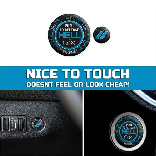 Miniatura 7 de TOOLEPIC Cubierta de botón de arranque para Dodge Challenger Charger Durango Accesorios 2015-2025 - Kit de interruptor de encendido y parada