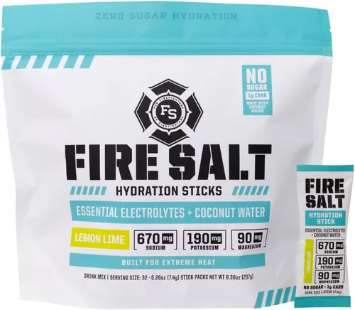 Miniatura 15 de Fire Science - Barras de hidratación con sal de fuego, electrolitos y agua de coco, mezcla de bebida de hidratación con magnesio, potasio y sodio