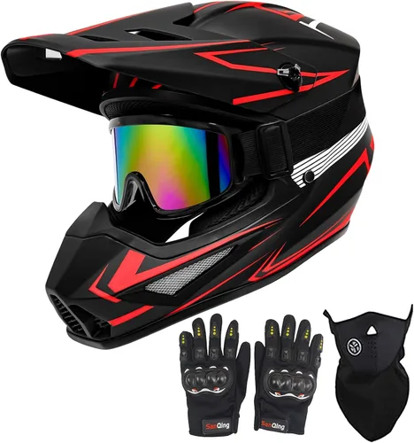 Miniatura 8 de Casco de motocross para jóvenes, cascos de bicicleta de tierra para niños, cascos de motocicleta todoterreno, bicicleta de montaña, BMX, MX