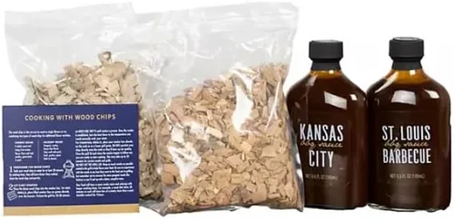 Miniatura 3 de Juego de regalo para ahumador de barbacoa definitivo con tabla de cortar de madera
