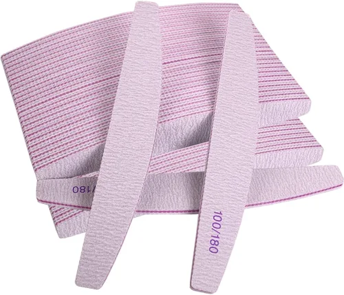 Miniatura 11 de Limas de uñas (25 piezas), lima de uñas de grano 100/180, tablero de esmeril a granel para uñas acrílicas y uñas naturales, limas para uñas
