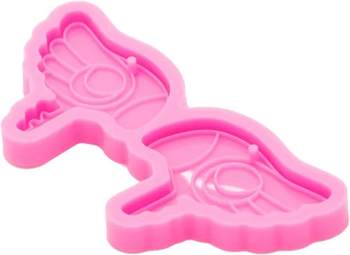 Miniatura 3 de Angel Wings Bonitos moldes de cabeza de pájaro, moldes de resina, molde de silicona para llavero, molde de silicona brillante para bricolaje, dijes