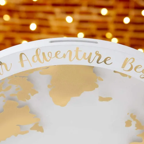 Miniatura 4 de Kate Aspen Libro de invitados de boda alternativo - Our Adventure Begins Globe Frame Recuerdo (22101NA), negro