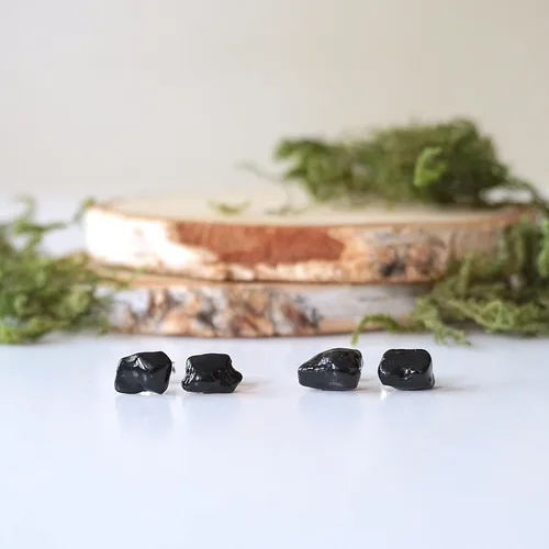 Miniatura 56 de Pendientes de tuerca de cristal de piedra natal aleternativa para mujer y hombre