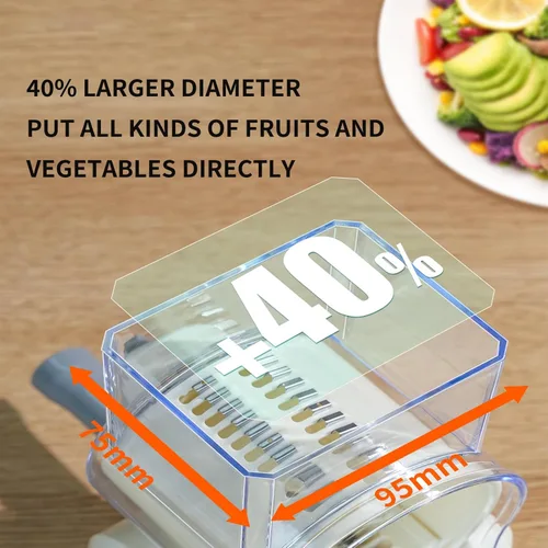 Miniatura 6 de Rallador giratorio de queso con manivela, 5 cuchillas intercambiables para cortar verduras, base fuerte de ventosa para un uso seguro, extraíble