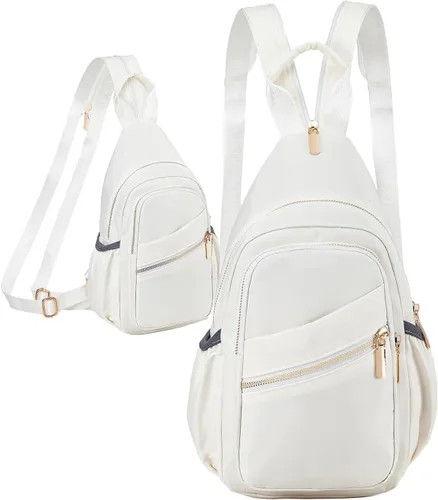 Xsecnua - Mochila cruzada pequeña tipo bandolera para mujeres, mochila mini con correa convertible, bolsa de pecho para senderismo y mochila de día