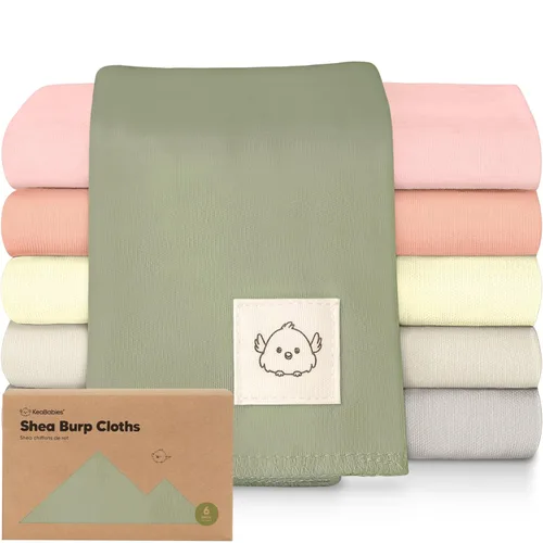 Miniatura 33 de Paños orgánicos para bebés niño y niña - Juego de 6 toallas grandes de algodón para eructar, paños para baba, súper absorbentes, ultra suaves