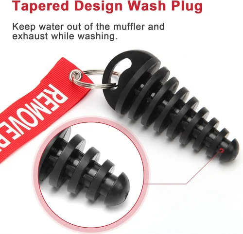 Miniatura 4 de Coitak - Tapón de lavado de escape para silenciador, enchufe de lavado de 0.6 a 1.5 pulgadas para motocicleta y bicicleta, silenciador de escape