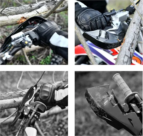 Miniatura 5 de RUTU - Kit universal de 7/8" CNC para manillar y protectores de motocicleta con empuñaduras, almohadilla para el pecho, abrazadera