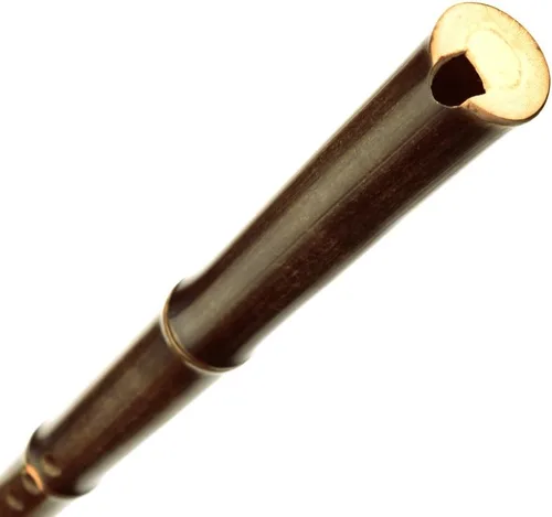 Miniatura 3 de Flauta de bambú vertical marrón original Instrumento musical chino tradicional Xiao