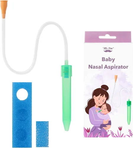 Mr. Pen Aspirador nasal para bebés con 3 filtros de higiene adicionales, succión nasal para bebés Verde