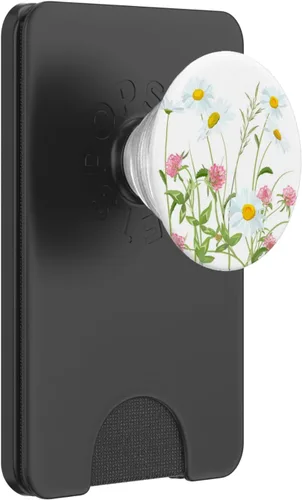 Miniatura 6 de Soporte para teléfono celular con diseño de margaritas blancas, con rosas y flores, para teléfonos y tabletas