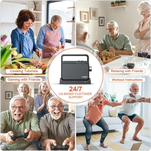 Miniatura 8 de Coby Altavoz de TV inalámbrico para personas mayores y personas con problemas auditivos - Amplificador de audio de TV portátil con Bluetooth, rango