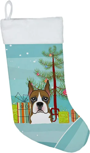 Miniatura 6 de Caroline's Treasures BB1590CS Árbol de Navidad y Alaskan Malamute Calcetines de Navidad para colgar en la chimenea, decoración de fiesta de Navidad