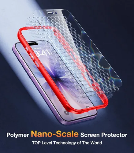 Miniatura 359 de Diaclara Funda diseñada para iPhone 16, mejorada [protección completa de la cámara], carcasa resistente de cuerpo completo con protector de pantalla