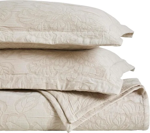 Miniatura 16 de Superior Juego de colcha de algodón con diseño de flor de lis, mantas cálidas, ropa de cama para todas las estaciones, decoración de dormitorio