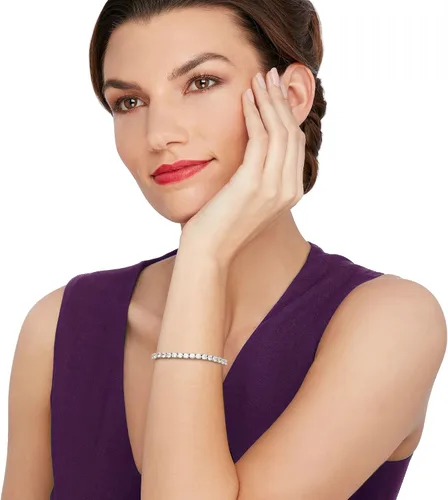 Miniatura 2 de Ross-Simons Pulsera Bolo de 400 quilates en plata de ley Circonita cúbica circonita