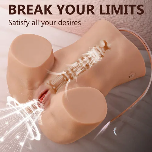 Miniatura 4 de Muñeca sexual vibratoria de succión automática de 18 libras, masturbador masculino realista, juguete sexual de limpieza automática con vagina