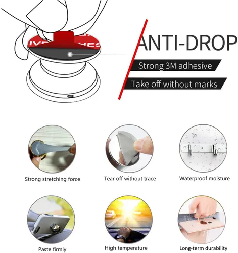 Miniatura 6 de AZXYI Adhesivo adhesivo muy alto, paquete de 9 adhesivos de repuesto para base de enchufe, cintas adhesivas de doble cara de 1.4 pulgadas
