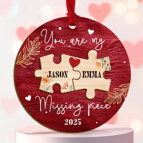 Miniatura 19 de Adorno personalizado para el primer aniversario, recuerdo romántico de corazón de cerámica con nombres y año, regalo para parejas, decoración única