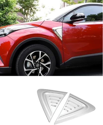 Miniatura 10 de Isolay Accesorios de coche ABS con patrón de fibra de carbono para guardabarros laterales delanteros, rejillas de ventilación, cubierta de salida