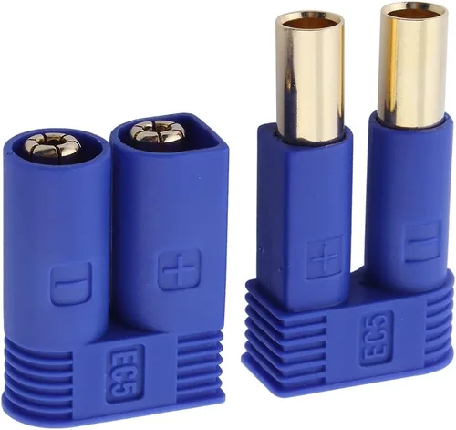 Miniatura 2 de Hobbypark - 5 pares de conectores de enchufe plátano EC5 hembra macho de 5.0mm con bala dorada para batería LIPO ESC RC, dispositivo de motor