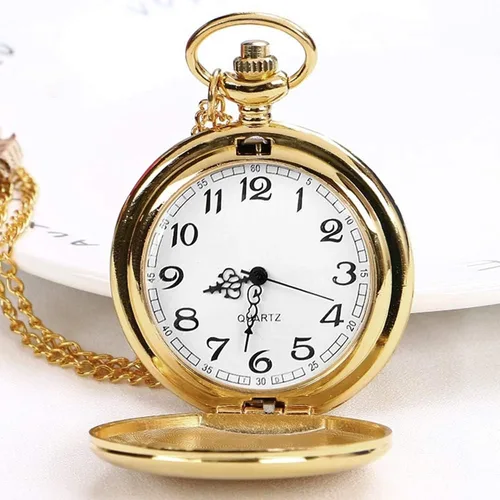 Miniatura 7 de alladaga Juego de 2 relojes de bolsillo clásicos con cadena para hombre y mujer