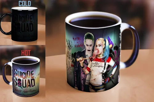Miniatura 2 de Morphing Mugs Suicide Squad The Joker and Harley Quinn Heat Reveal - Taza de café de cerámica, 11 onzas