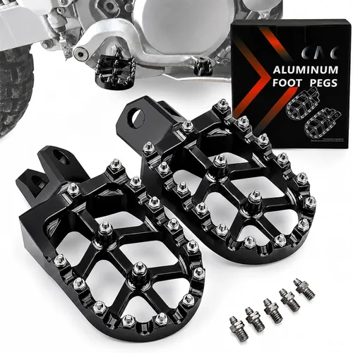 JFG RACING Reposapiés de bicicleta de tierra, reposapiés CNC para DRZ400S 00-19 21-22/DRZ400SM 05-19 21-22/DRZ400E 00-07/DRZ400 00-04/RM125 RM250
