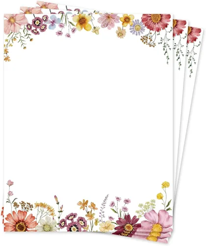 Miniatura 11 de Papel de papelería con temática de hojas, papel membrete verde de 8.5 x 11 pulgadas, 50 hojas, papel de escritura elegante, bonito papel Juego de 50