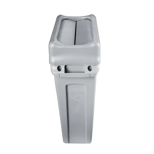 Miniatura 6 de Rubbermaid Commercial Products Slim Jim - Bote de basura con bisagras y tapas para reciclaje Plateado