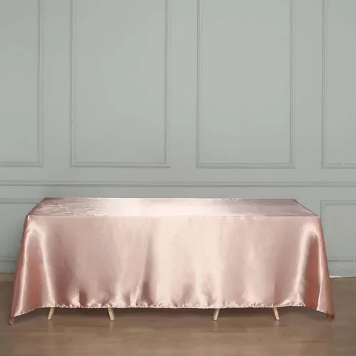 Miniatura 85 de Efavormart - Mantel rectangular de satén, 90 x 132 pulgadas, suave, oblongo, lavable, mantel decorativo de tela sedosa para bodas, fiestas, Plata