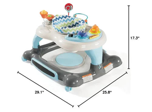 Miniatura 2 de Storkcraft Andador y balancín de actividades 3 en 1 con bandeja de alimentación para tabla de saltar, bandeja interactiva de juguetes para niños