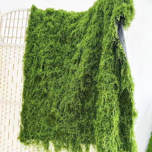 Miniatura 5 de Tapete de musgo verde artificial, alfombra de pared de césped con tela base de 39.37 x 39.37 pulgadas, musgo falso para manualidades, musgo