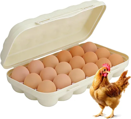 Miniatura 11 de PhantomSky Soporte para huevos de gran capacidad para exteriores, plástico, gris, 12 huevos