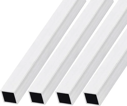 METALLIXITY Tubo cuadrado de aluminio (0.787 in x 0.787 in x 0.059 in x 7.874 in) 4 piezas, tubo de aluminio 6063 - para muebles del hogar,