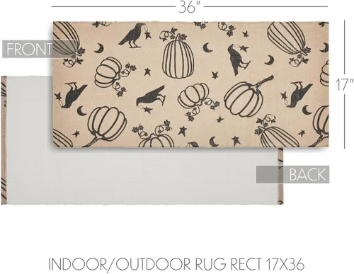 Miniatura 2 de VHC Brands Raven Harvest - Alfombra rústica para interiores y exteriores, 17 x 36 pulgadas