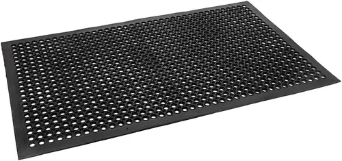 Miniatura 9 de ROVSUN Paquete de 4 tapetes de goma entrelazados de 36 x 36 pulgadas para restaurante, cocina, bar, garaje, suelos antifatiga, antideslizante