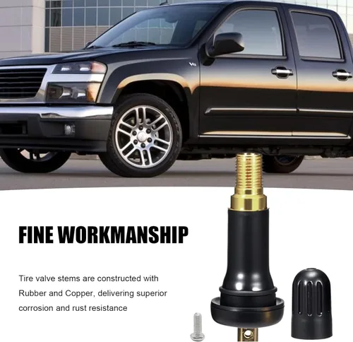 Miniatura 5 de Saihisday TR413 - Vástagos de válvula de neumático de goma negra TPMS para GM Chevy (paquete de 50) (50, negro)