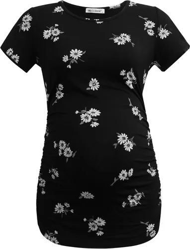 Miniatura 41 de Smallshow - Camiseta de maternidad para mujer, diseño de lados fruncidos, tipo túnica, prendas para el embarazo