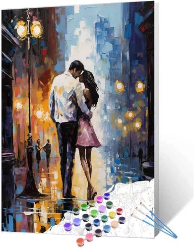 Miniatura 35 de TUMOVO Pintura por números para niñas con flores para adultos, principiantes, mujeres rodeadas de abejas, pintura acrílica por números, pintura