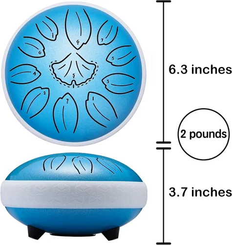 Miniatura 4 de Lronbird Tambor de lengua de acero, instrumento de percusión de 11 notas de 6 pulgadas para educación musical, meditación, relajación, calmante