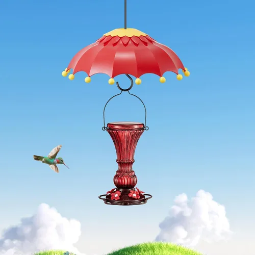 Miniatura 7 de Baffle para comedero de pájaros, cúpula de lluvia con 3 ganchos, adecuado para comederos de colibríes y comederos de aves silvestres, foso